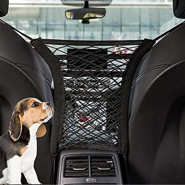 Hundbilsnätbarriär för säker körning , organizer , barriär för husdjur och barn i bilens baksäten, klass B