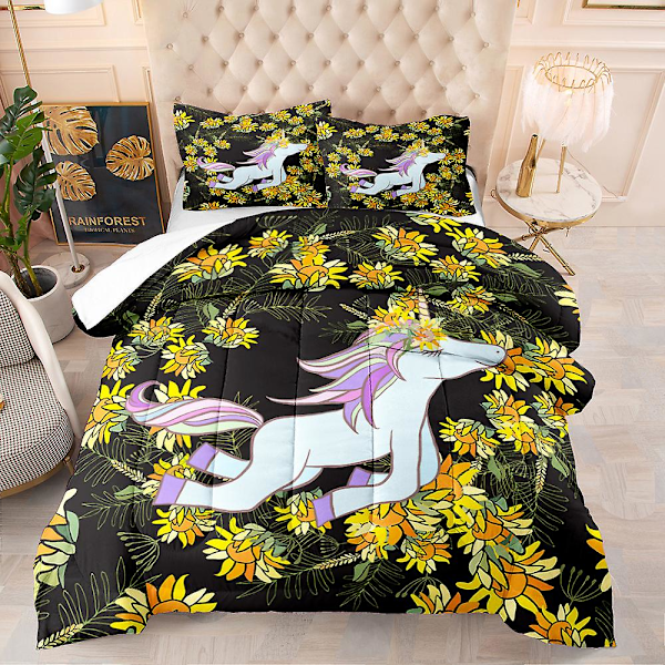3D Digitaltryck Djur Katt Varg Elefant Serie Örngott Täcke Överdrag Sängkläder Tredelad Set DWX7 180*200cm -ZHENV（180*200cm）