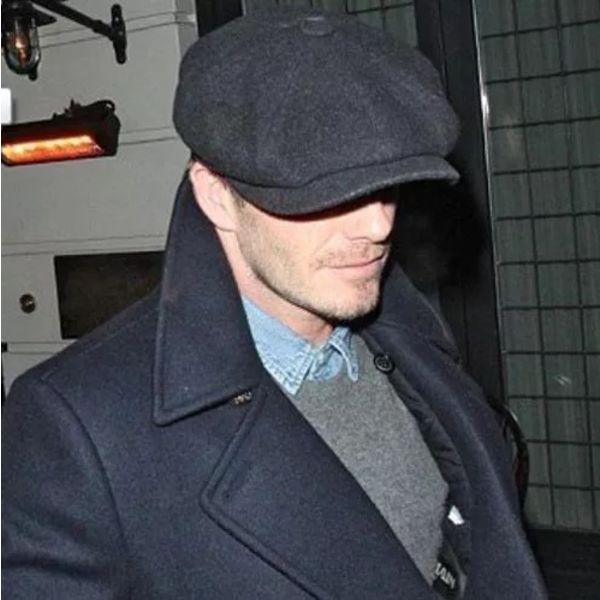 Brittisk retro höst- och vinterhatt i ull, målarhatt, basker, åttkantig hatt för män (M/55-58cm)