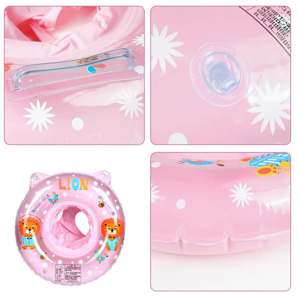 Baby Simring med justerbar flythjälp, Simstol, Småbarn (Stil 3, Rosa)