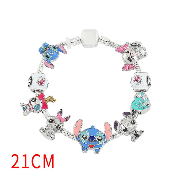 Charm Armbånd Lilo And Stitch Smykker kompatible Kvinder Børn I Love You Armbånd Bestfriend Gift（7,48In）