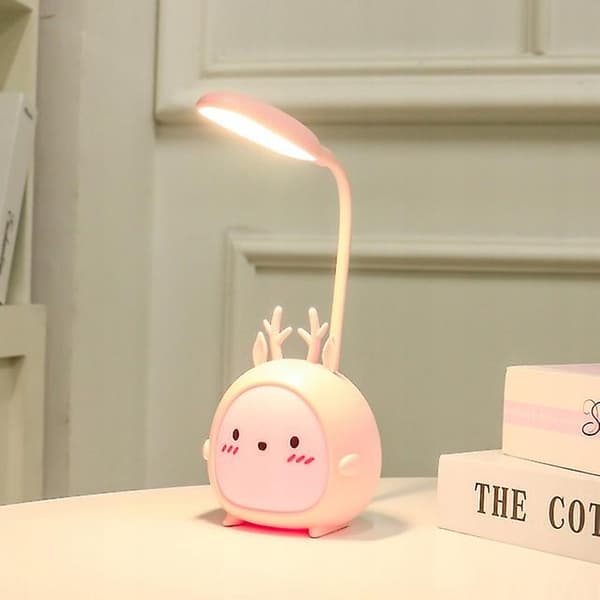 LED-skrivbordslampa för barn USB-kalender (E)