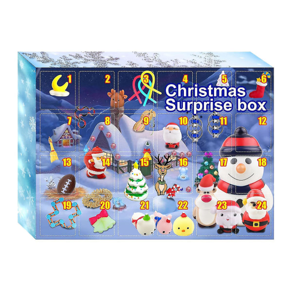 Fidget Toys Pack 24 Days Christmas Advent Calendar Pack Anti Stress Toys Kit Stress Relief Figet Toy Box Barnejulegave