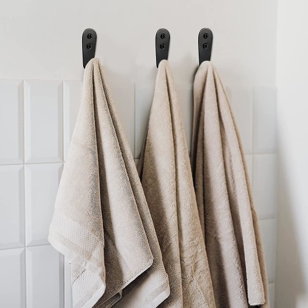 Klädkrokar för vägg, Duty utomhuskrokar för att hänga handduk för nyckel,  handduk, väskor (4st, svart) f5c0 | Fyndiq