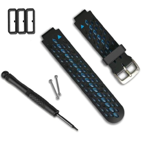 Silikone udskiftningsurrem kompatibel med Garmin Forerunner 35/235 (6-pak)