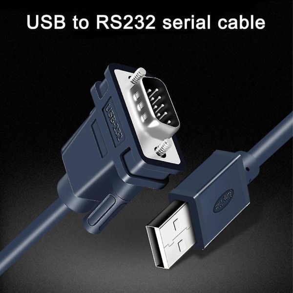 Usb til Rs232 seriell adapter 1,2 m usb til seriell konverter Db9 9 pin port Rs232 kabel kompatibel med pad, seriemodem, ruter, gps, fastvareoppdatering