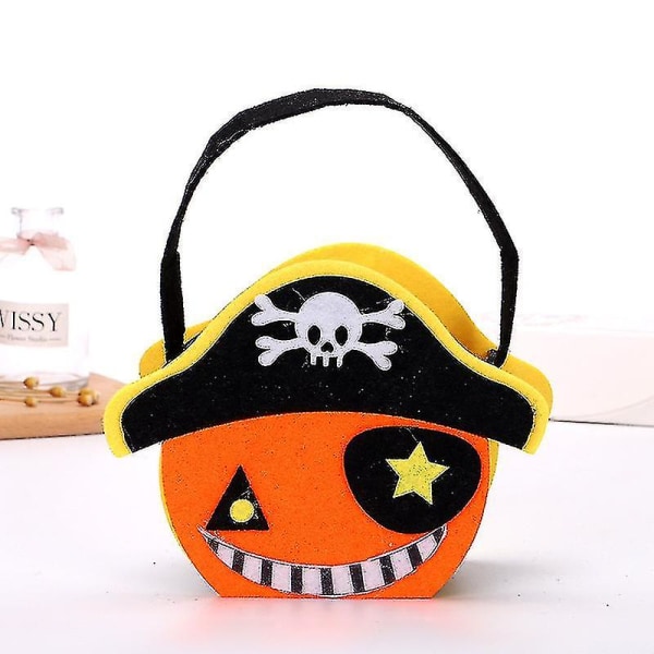 Halloween Candy Bucket Sarjakuva Witch Pumpkin Trick Or Treat Goodie Bag -käsilaukku (3 kpl)
