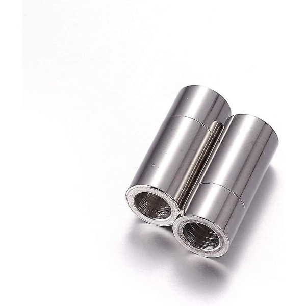 10 stk 304 rustfritt stål magnetiske låser magnetomformer for armbånd halskjede å lage 5 mm hull