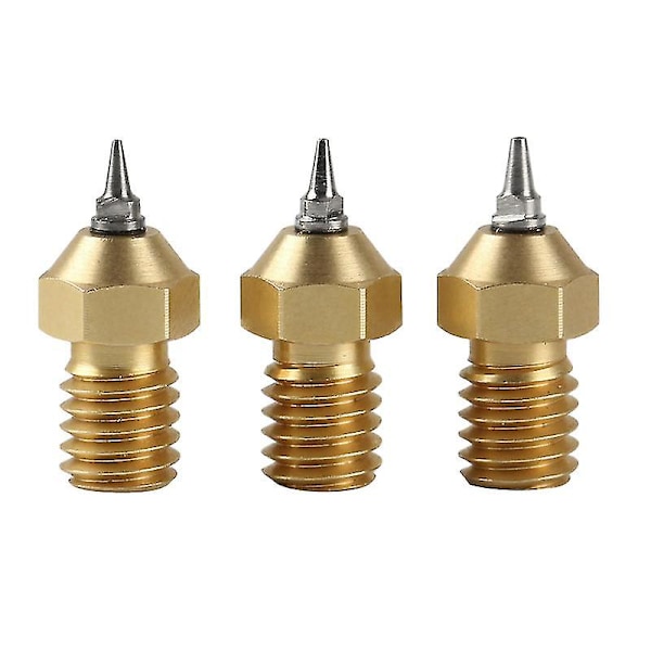 3d-printerdele 0,2/0,3/0,5 mm Airbrush-dyseadapter-sæt Airbrush-dyseadapter til V6 Hotend 1,75 mm filament (3 adaptere og 3 dyser)