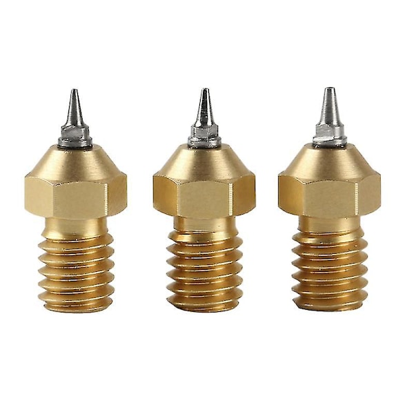 3D-skriverdeler 0,2/0,3/0,5 mm Airbrush dyseadaptersett Airbrush dyseadapter for V6 Hotend 1,75 mm filament (3 adaptere og 3 dyser)