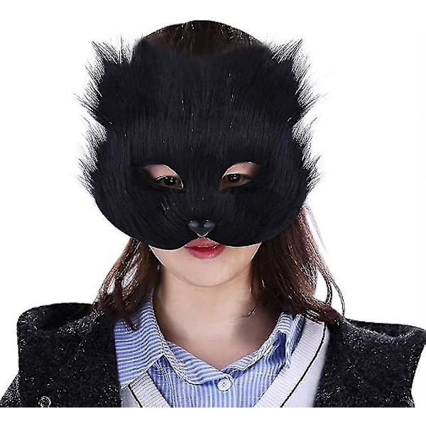 JUSCH Maske Halloween Ræv Maske Cosplay Kostume Halv Ansigt Dyr Pelsagtig Fest Jul Øje Katte Masker Påske Halv-Ansigt Masker