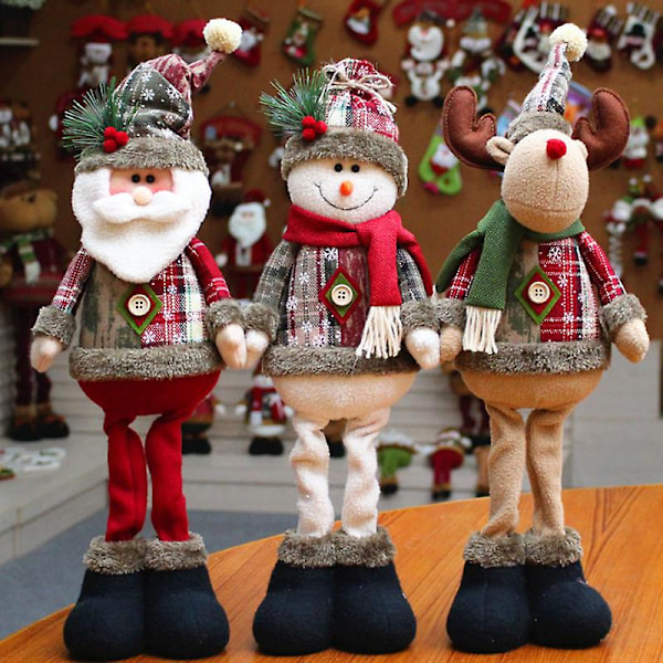 Juldekoration Dock Juldocka Julälg Snögubbe Jultomte Fönster Juldekorationer (SNÖGUBBE)
