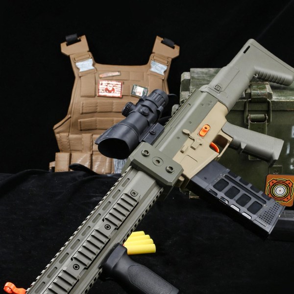 Realistisk leksakspistol för Nerf Guns Dart Automatisk prickskyttegevär med sikte, skumbläster med 80 mjuk (röd)