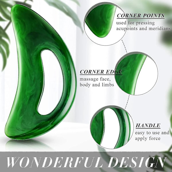 Kropp Gua Sha Massasjeverktøy Stor Gua Sha Sett Med Håndtak Resin Guasha Styret Muskelskraping Massasjeverktøy Kropps ansiktsforming Anti Cellulite Spa T