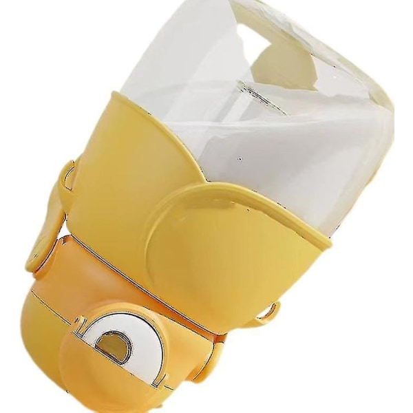 Sød storøjet termokop med stor kapacitet halmkop Sød rem kedel gavekop (gul)