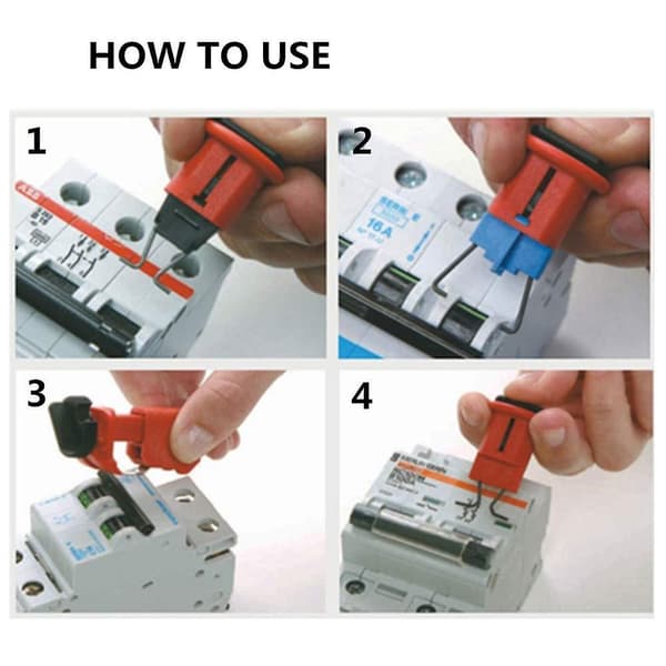 Miniatyrkretsbrytarblock Nylon Miniatyrkretsbrytare Interlock Luftswitch Elektrisk Säkerhetslåsning För Strömisolering