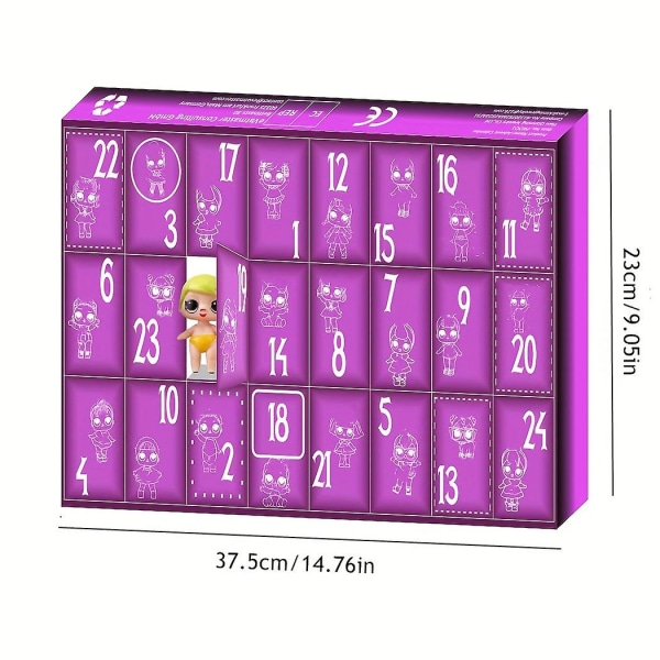 Doll Toy Countdown Blind Box 24 Countdown Blind Box Gaveeske Barnegave (gammel stil)