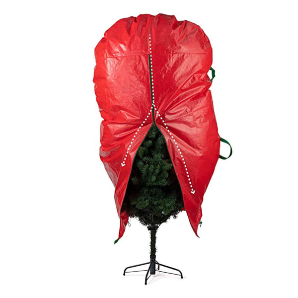 Tilbehør Veske Xmas Tree Protect Cover Jul Slitesterk stående for hageverktøy 140x190cm 2-farge oppbevaringsposer（røde）