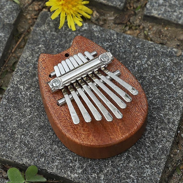 Mini Kalimba 8 tangenter Tommel Piano Søt Kawaii-form Flott lyd Finger Keyboard Musikkinstrument