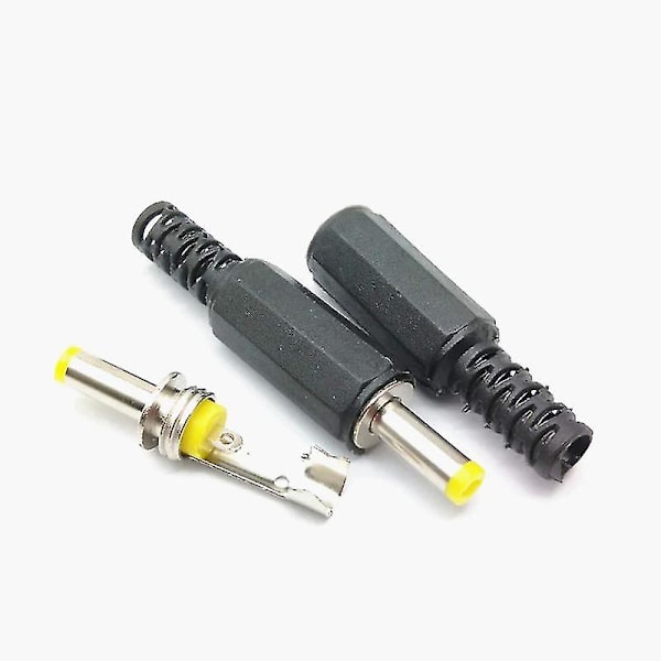 10 st DC-hona 4,0 mm x 1,7 mm strömkabelkontakt Adapter Perfekt för att göra en kabel till önskad längd