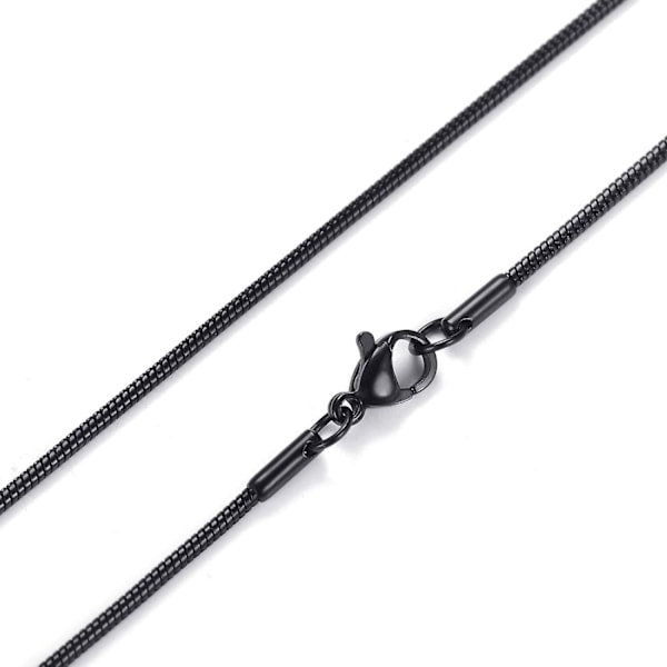 Katea Herrarnas Tungsten Stål Bar Hänge Halsband Med 22 Tums Rostfritt Stål Ormkedja