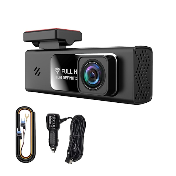 Smart Dash Cam, 1080P Full HD, Smart Dash Camera för bilar, inbyggd G-sensor, WDR, kraftfull nattvision