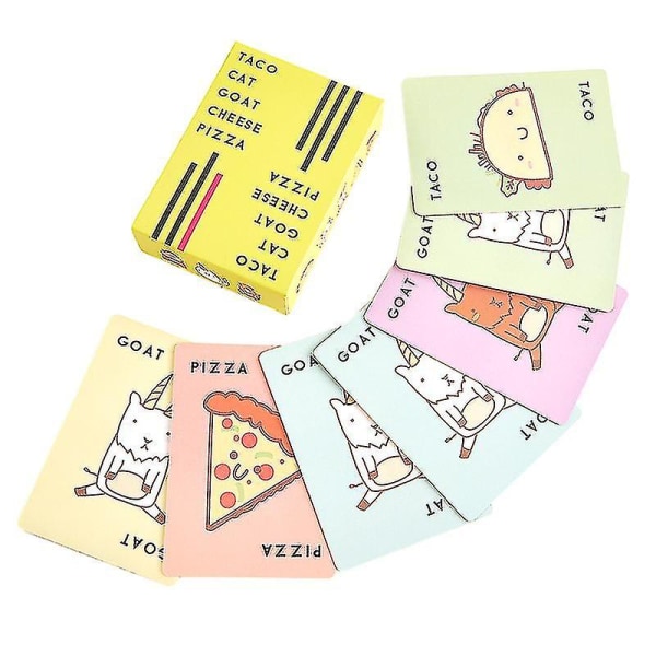 Nytt Taco Katt Getost Pizza Kortspel Familjefest Roligt Spel Presentleksaksspel
