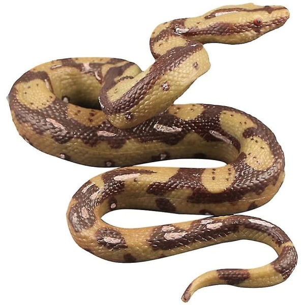 Simulering Vilda djur Snake Toy Circling Big Python Guld Python Modell Amfibie Reptil Orm Knepig leksak