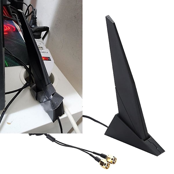 2T2R Original Wifi6e magnetisk antenn Tri-Band + förlängningskabel för Z390 Z490