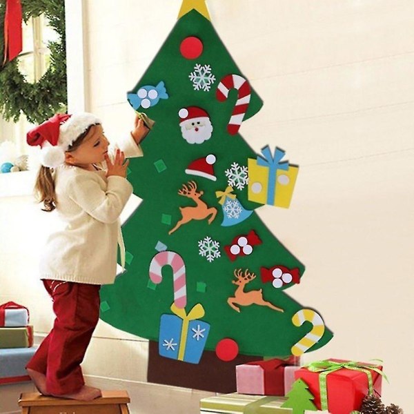 Julepynt Barnehåndlaget gjør-det-selv filt Juletre Julepynt til hjemmefilt Stoffmateriale Små ornamenter