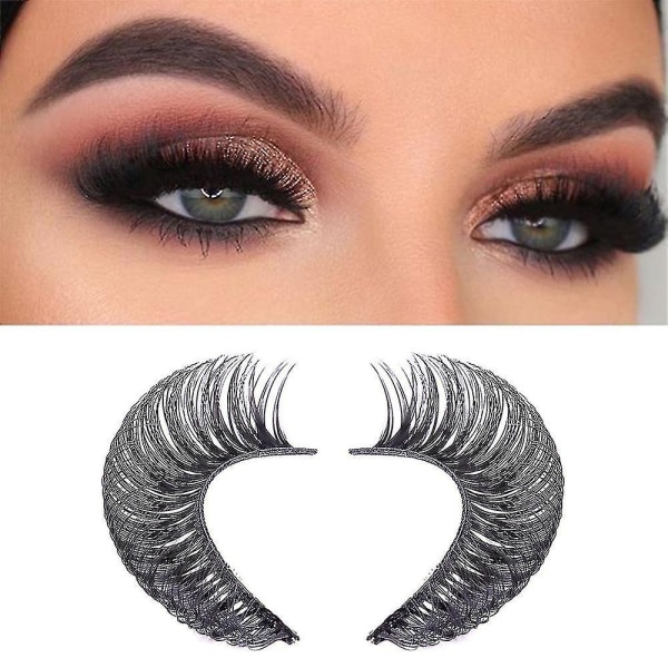 10 par Russian Strip Lashes Natural Wispy 3d Tjocka falska ögonfransar (Typ B)