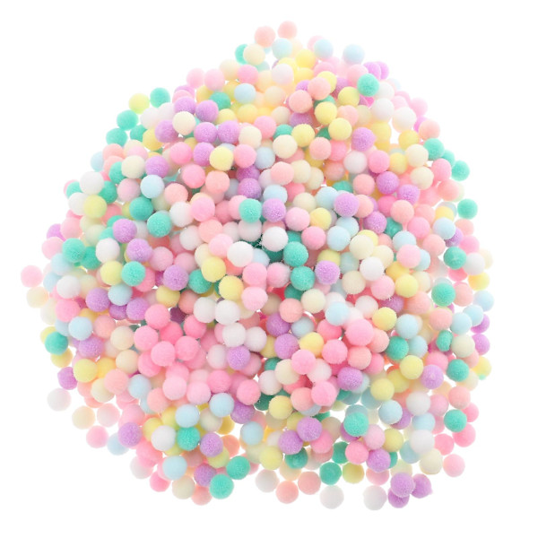 1 påse färgglada kläder DIY fluffiga bollar hatt dekorativa luddiga bollar DIY material