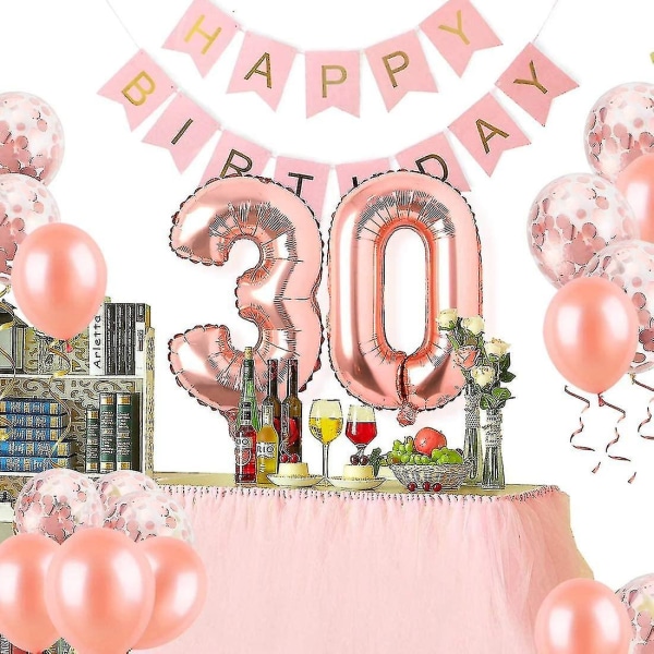 30 bursdag, 30 bursdagsdekorasjoner, 30 ballongdekorasjoner, 30 ballonger, 30-årsdekorasjoner, 30 bursdagsjente, 30 bursdagskvinne, 30 bursdag