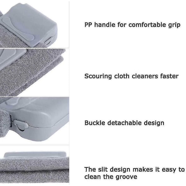 3-pack håndholdte verktøybørster for vindusrengjøring til kjøkken, multifunksjon