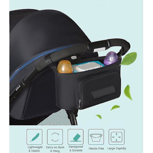 Barnvagnsväska Organizer Väska Soild Färg Mama Vagn Buggy Barnvagn Korg