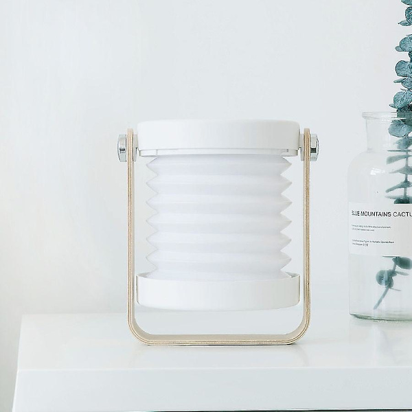 Fällbar touch dimbar läs LED nattlampa bärbar lykta lampa USB uppladdningsbar för barn barn gåva säng sovrum（röd）