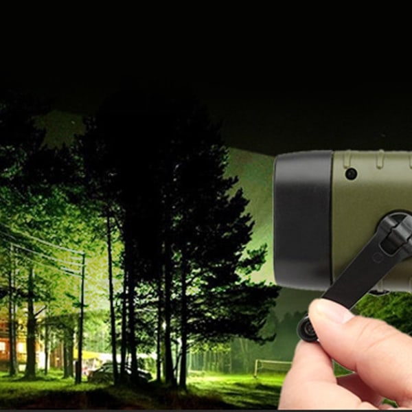 Bärbar soldriven LED-ficklampa med Dynamo-vev för camping, bergsklättring och tält 1 st