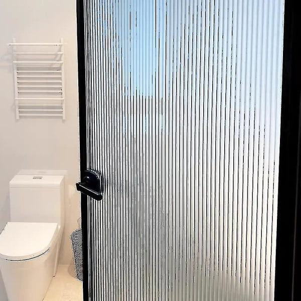 Stripe Window Film Privacy, Lodrette striber, 45x200cm