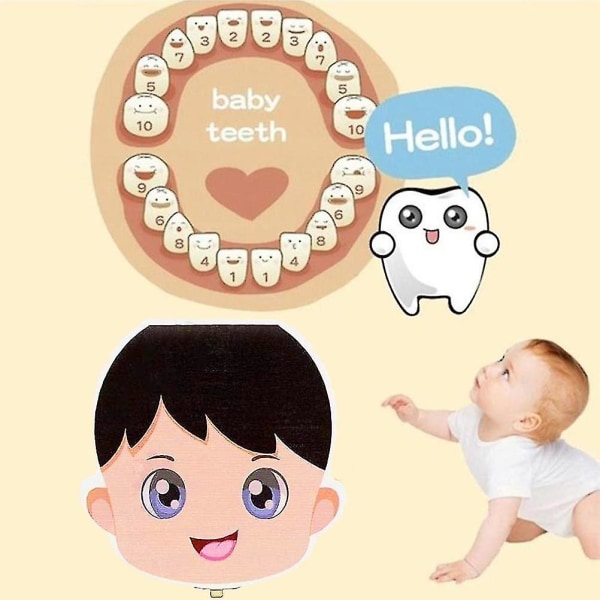 Målad baby trälåda Tandhållare Lanugo Hållare För Barn Pojkar Flickor Baby Shower Födelsedagspresent Flerfärgad Valfri（Spanska，Flicka）