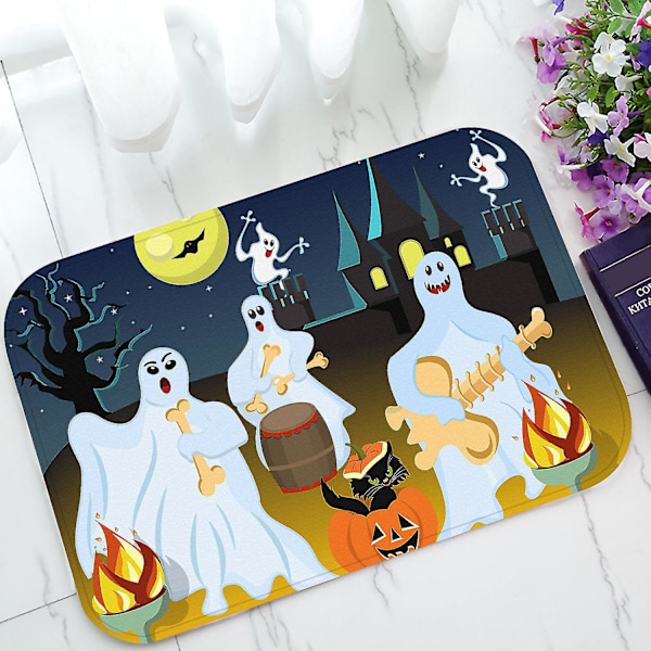 Halloween Party Fantasy Ghost Moon Dörrmatta Inomhus/Utomhus/Badrumsmattor 40x60 Cm