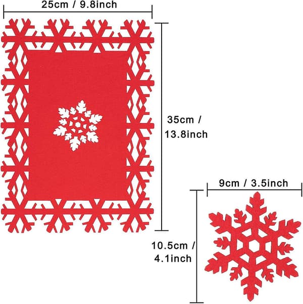 12 stycken julunderlägg och -bricka