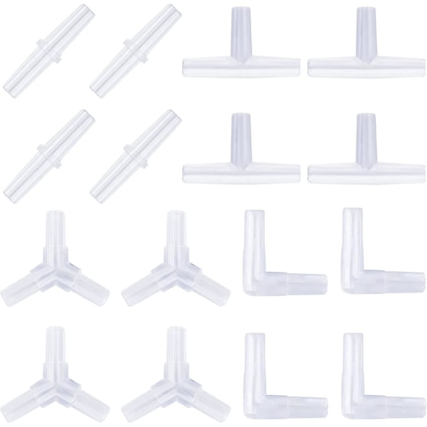 Akvarium Airline Tubing-koblinger Plast Inline-ventil, 40 deler