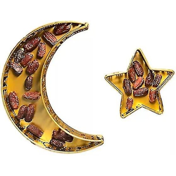 Paket med 2 st Ramadan-dekoration för hembrickor Tallrikar för ramadan-dekorationer till efterrätt