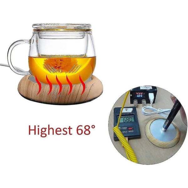 Kahvikupin lämmitin, USB sähköinen kupinlämmitin puunjyvämaito-tee juoman lämmityslevy