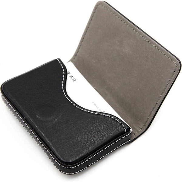 RFID-blockerplånbok - Minimalistisk Läder Plånbok för Kreditkort - Svart