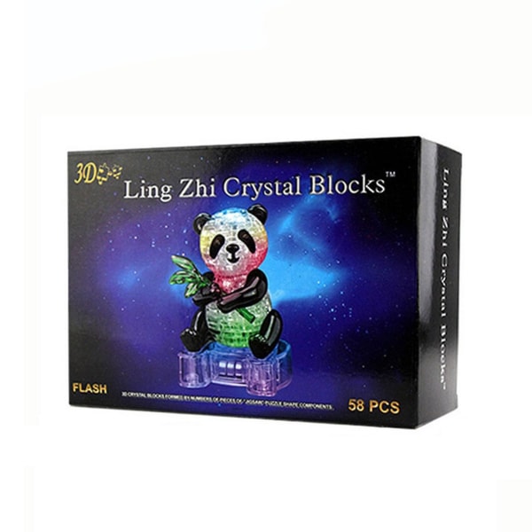 3D Crystal Pussel Panda 3D Pussel Plast Heminredning