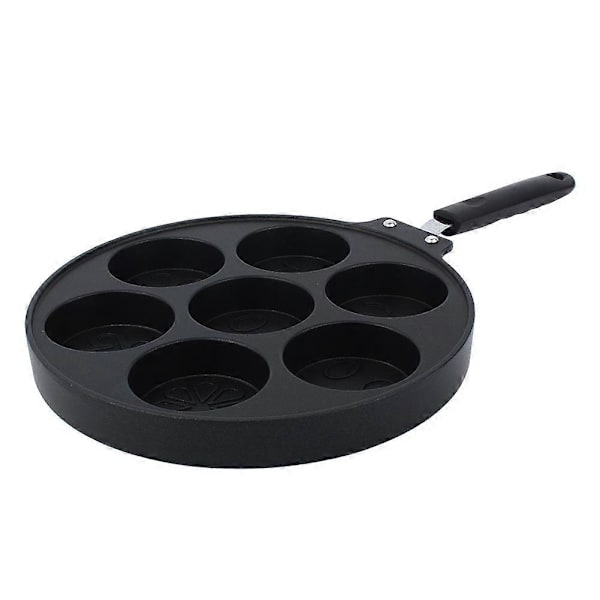 Äggdumpling PoT non Stick Sjuhåls Stekt Äggkruka Tårta Form Röd Bönkaka Bakplåt
