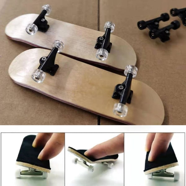Gaver til fingerlekeelskere Skateboard Kreativitetspuslespill Flerfarget høykvalitets legering + PVC selvmonterende leker（C）