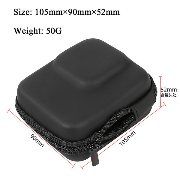 Hard bæreveske for Gopro Hero 10 9 8 7 6 5 Vanntett veske Mini Shell Bag Box For Dji Osmo Action Camera Insta360 One R Mer（Bæreveske）