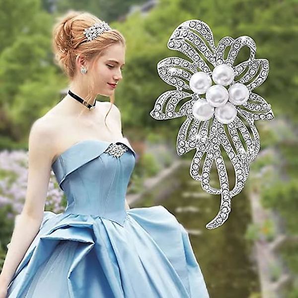 WABJTAM Brosch Bukett Tillbehör Kläder Dam Affärs Rhinestone Brosch Brosch Blom Broscher för Kvinnor